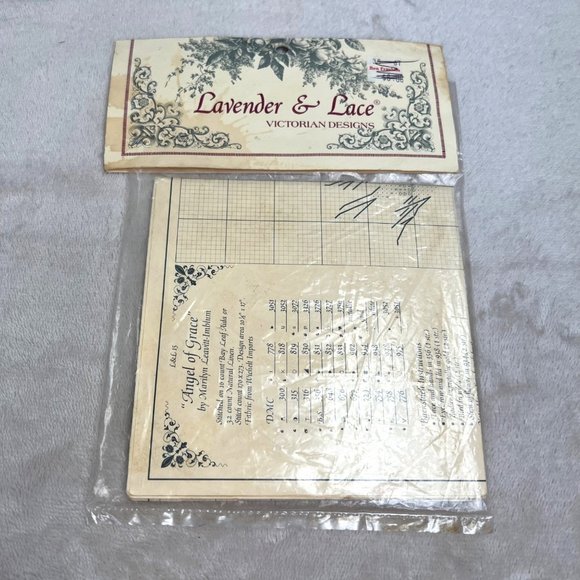 Lavender & Lace Cross Stitch Pattern Angel of Grace Marilyn Leavitt Imblum 15 - Picture 3 of 3